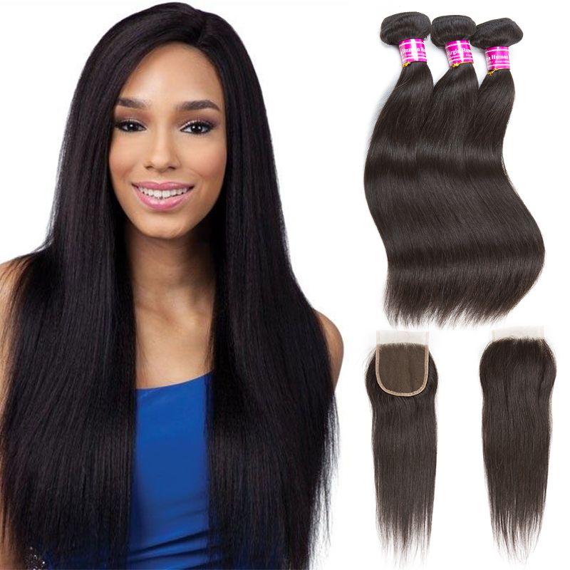 2019 Best Selling Items Straight Hair Bundles With Closure