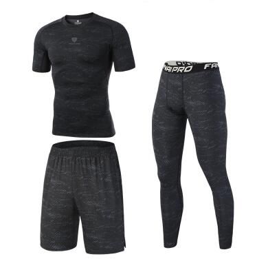 Camiseta deportiva deportiva ajustada para hombre Pantalones Traje Camiseta deportiva deportiva ajustada para hombre Pantalones Traje
