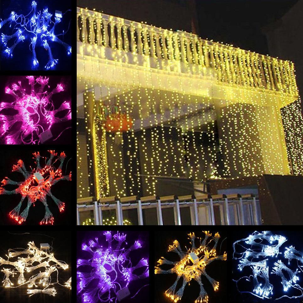 Wholesale Dhl 10m X 5m 1600leds 110v Curtain Lights Led Strings