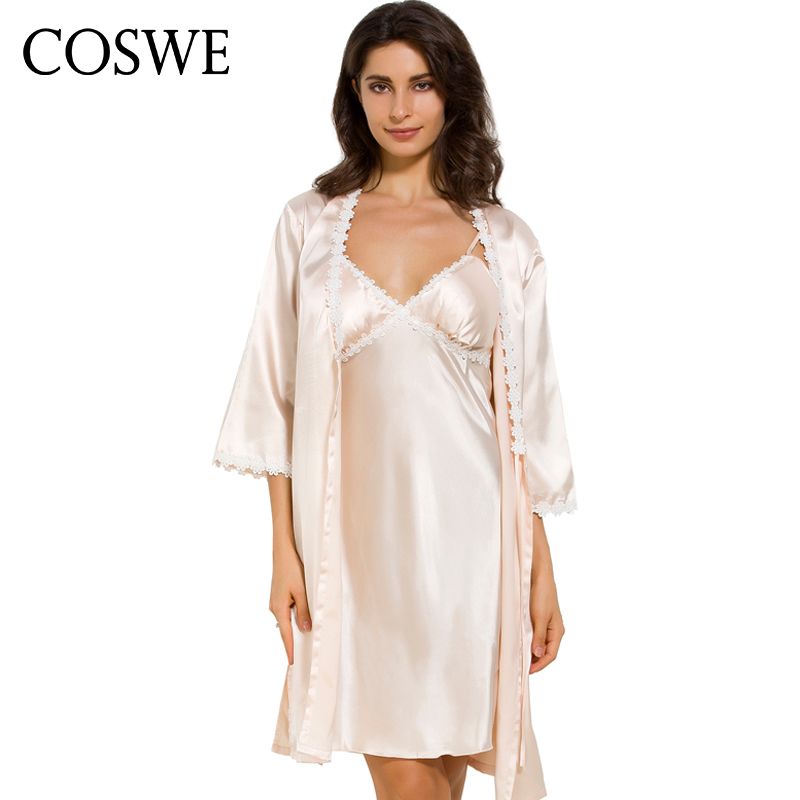 silk nightie and dressing gown