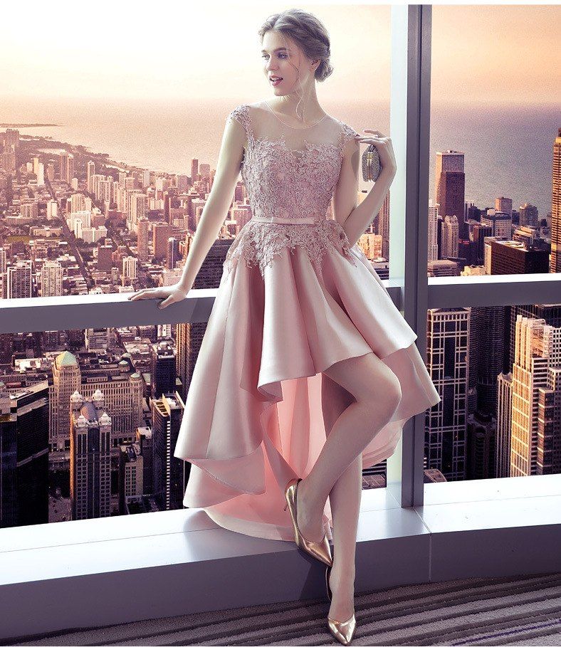 Compra Pink Rose Elegante Alto Bajo Vestidos Fiesta 2020 Vestidos Del  Cóctel Sheer Encaje Satinado Sash Graduación Homecoming Vestidos Africana  EE.UU. Reino Unido Barato | Entrega Rápida Y Calidad | Es.Dhgate