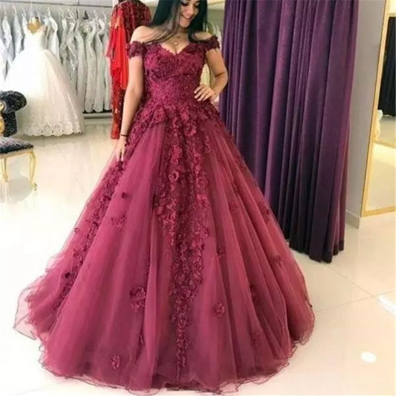 abito elegante bordeaux