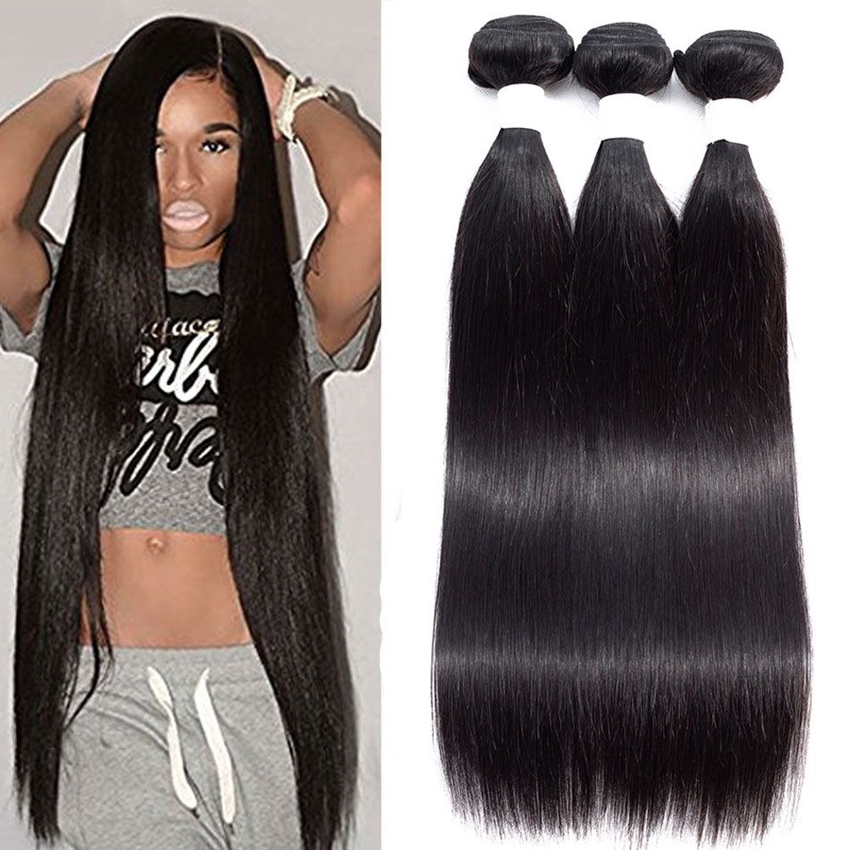 Brazilian Virgin Hair Straight 3 Or 4 Bundles Peruvian Malaysian