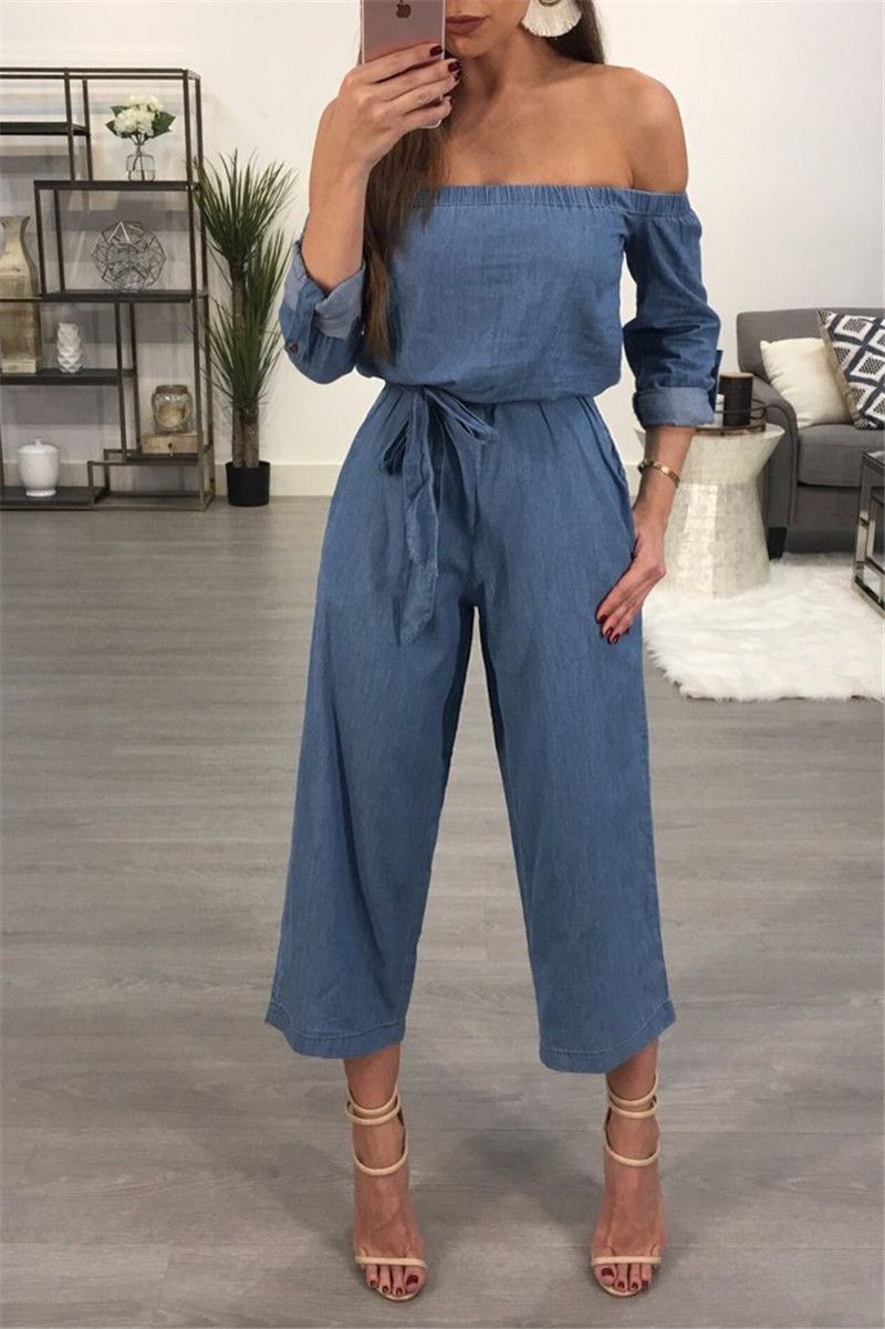denim jumpsuits and rompers
