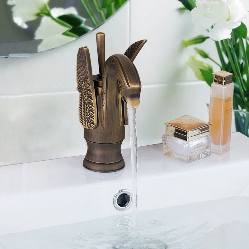 2019 High End Faucets Swan Water Antique Brass Kitchen Bathroom