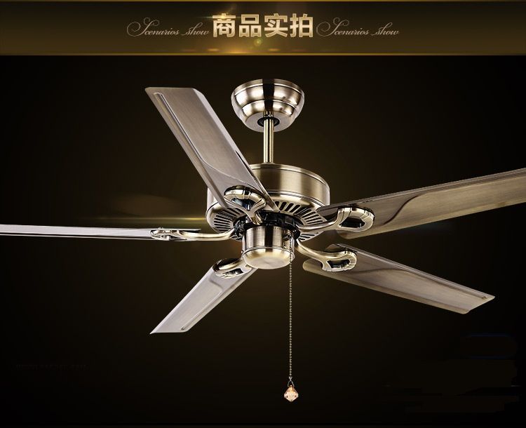 2019 52inch Continental Antique Ceiling Fan Without Lights Fan