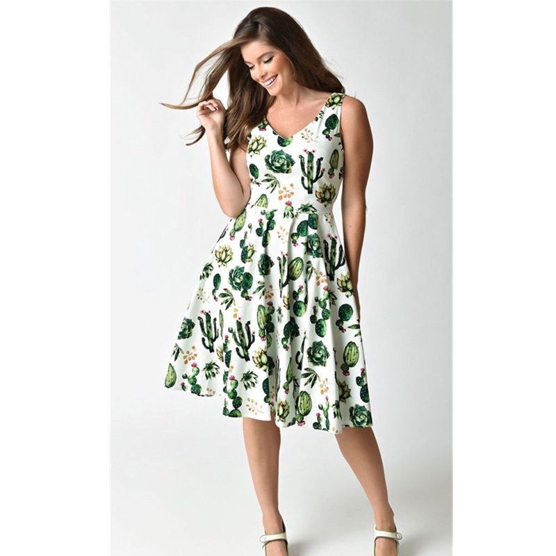 plus size pineapple dress
