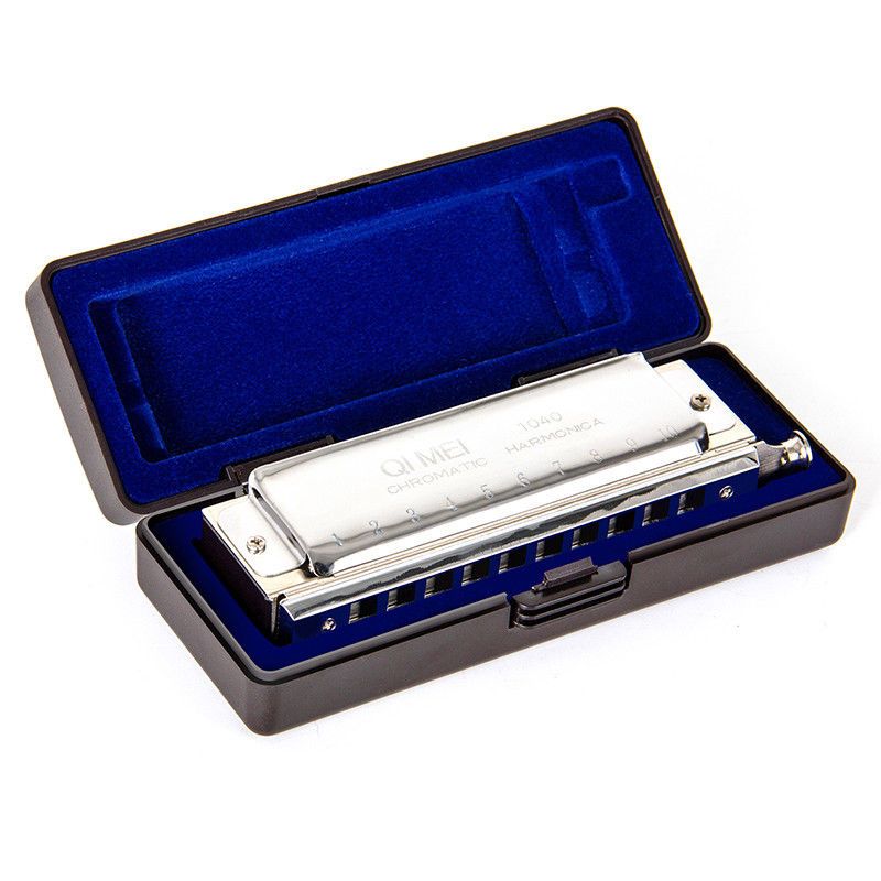 Blues Harmonica Chromatic Key Of C 10 Holes 40 Tone Musical Instrument