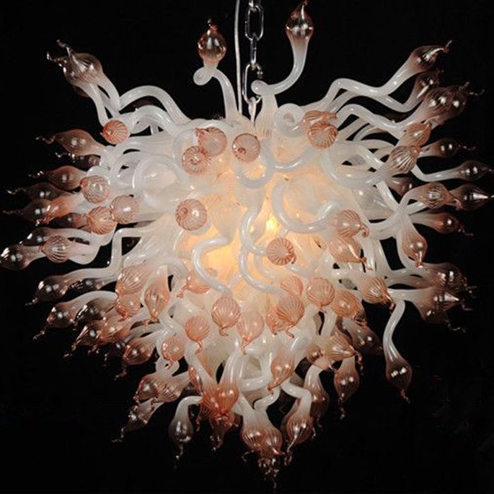 Modern Light Fixtures Hand Blown Glass Chandelier Lighting Dining Room Lights Hanging Lamp Decoration For Home Copper Pendant