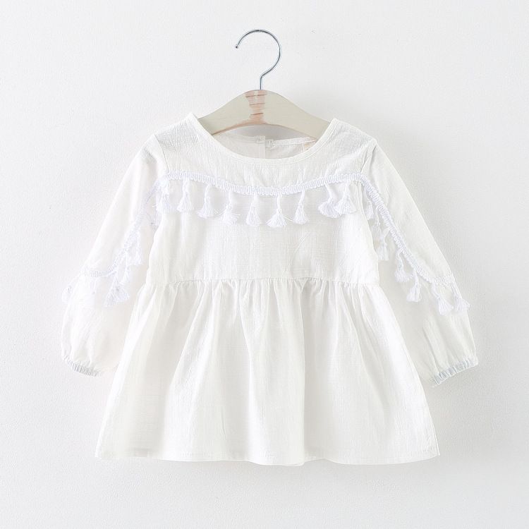 white cotton baby dress