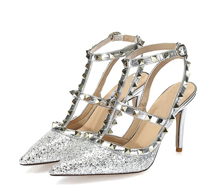 silver heels cheap