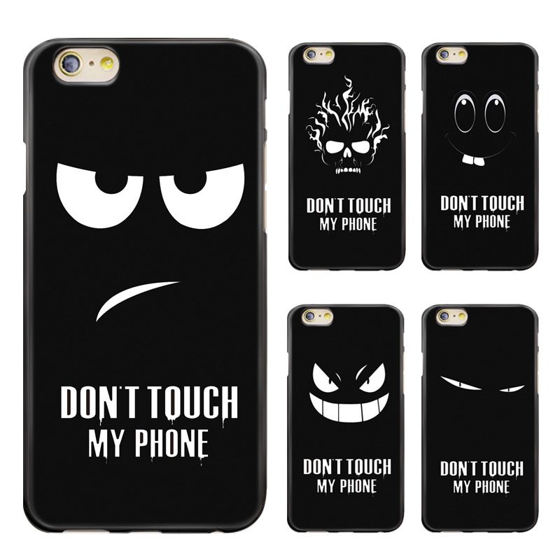 For Iphone Phone Case Cover Black Color Dark Dont Touch X 6 6S ...