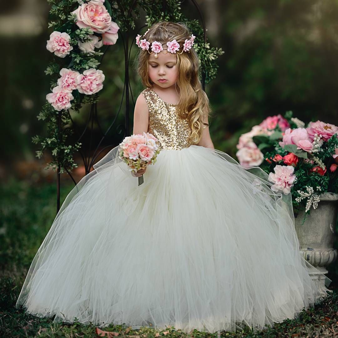 puffy tulle flower girl dresses
