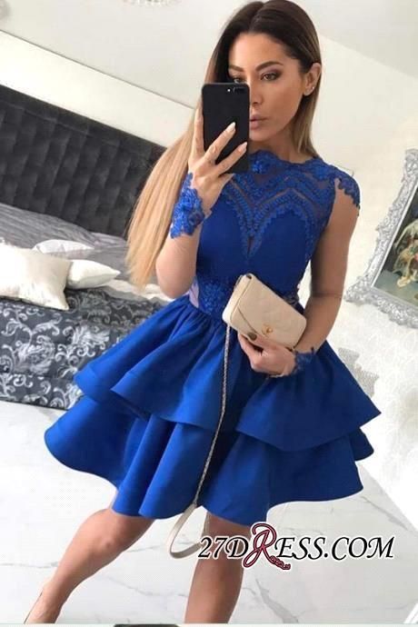robe courte bleu roi