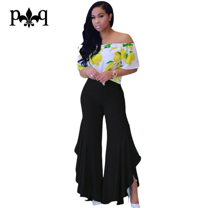 Compra Hilove Pantalones Anchos Para Mujer Pantalones Acampanados De  Cintura Alta De Verano Ruffles Elegantes Pantalones De Baile Palazzo  Pantalones Casuales Para Mujer Femme Barato | Entrega Rápida Y Calidad |  Es.Dhgate