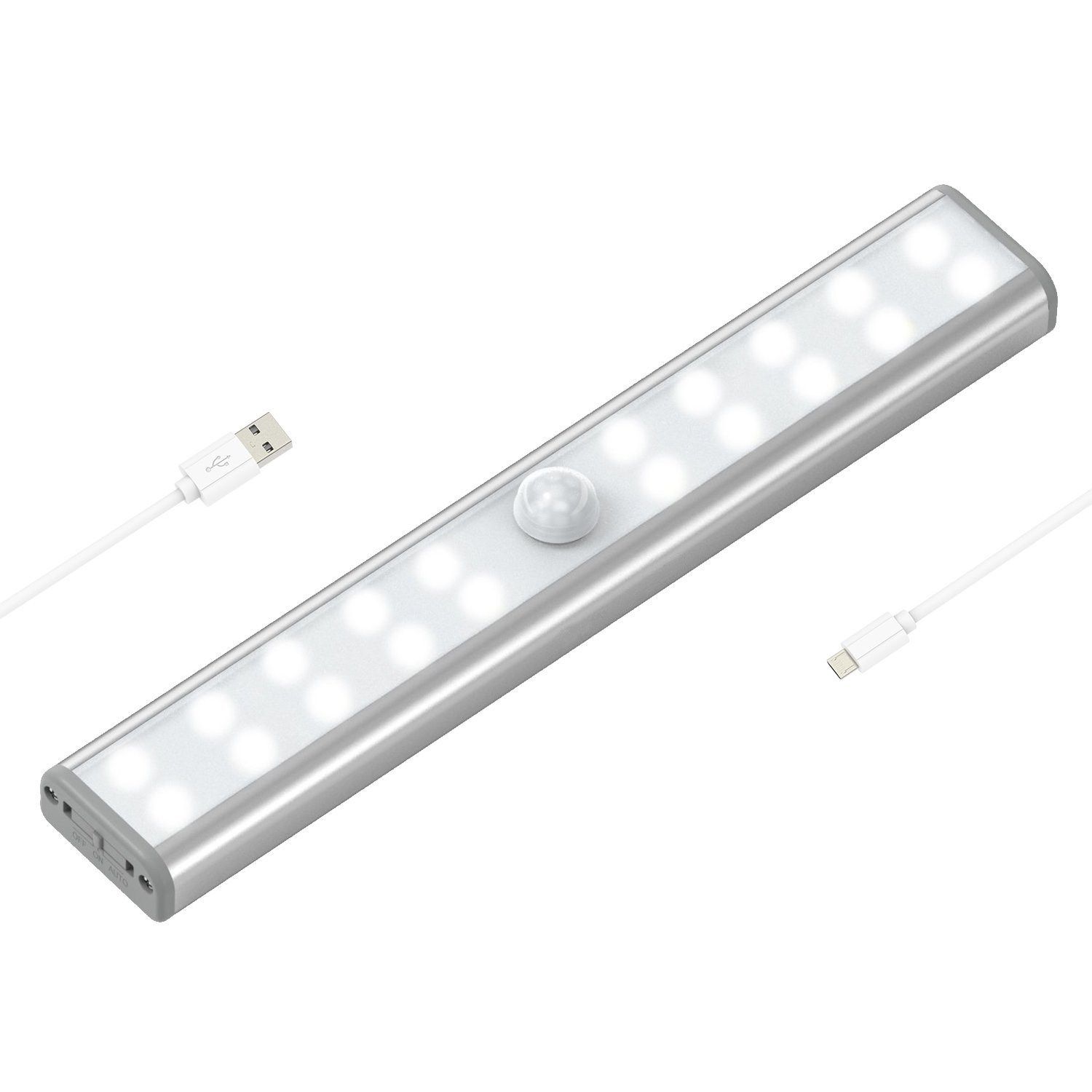 2019 Usb Motion Sensor Closet Lights 20 Led Under Cabinet Usb