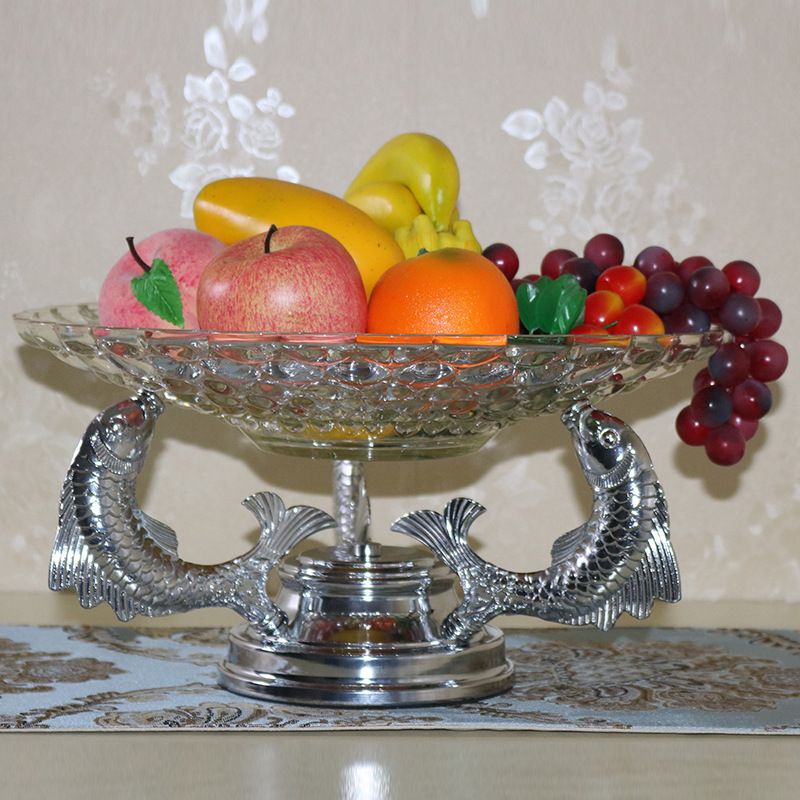 Satin Al Avrupa Yaratici Cam Meyve Kase Ev Oturma Odasi Balik