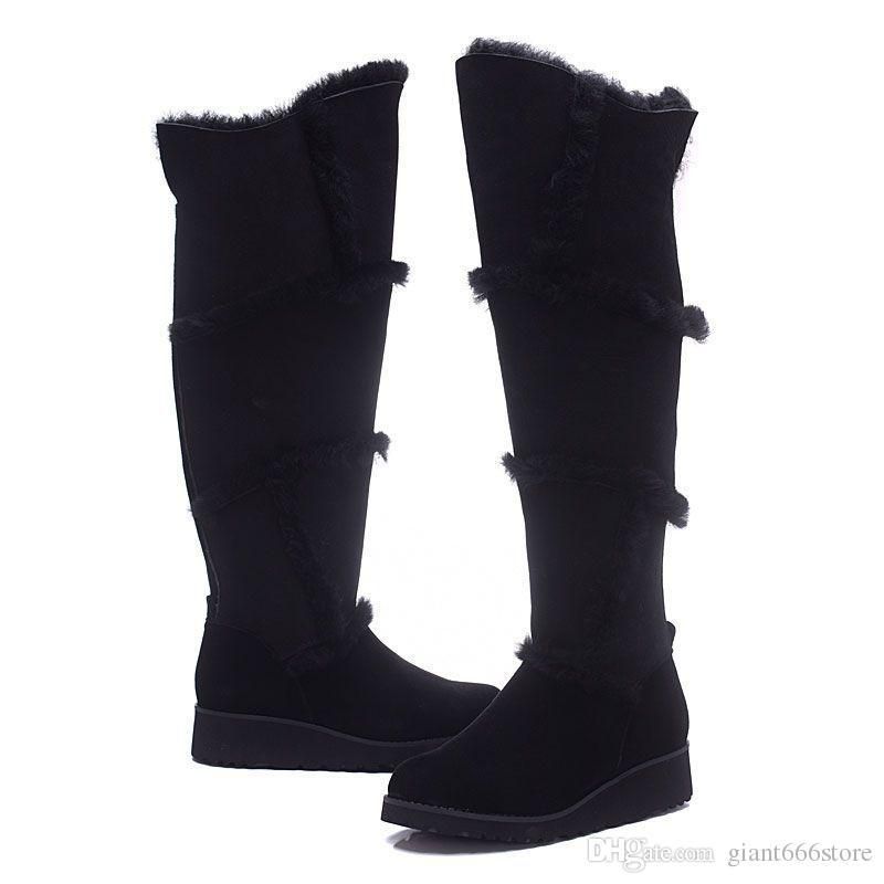 fluffy thigh high boots