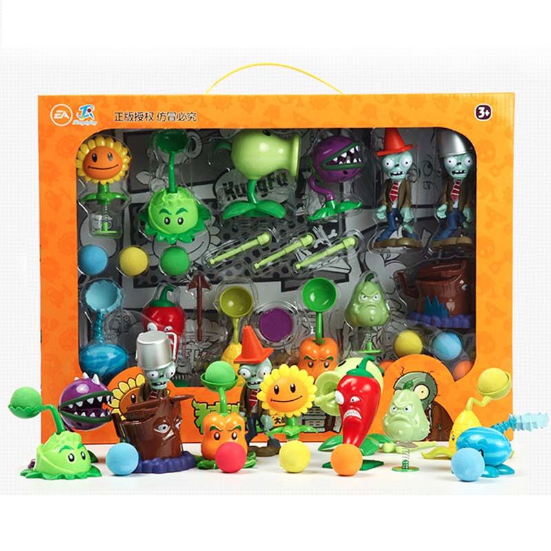 Acheter Pas Cher Plantes Vs Zombies Action Figure Jouets Tirant Des Poupees Dans Une Boite Cadeau Du 27 7 Fr Dhgate