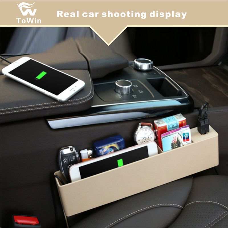 Multifunction Car Seat Gap Storage Box Car Gap Filler for Cellphones,Keys,Cards,Wallets Side Pocket Organizer Car Seat Gap Organiser