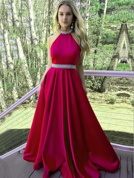 fuchsia prom dress 2018