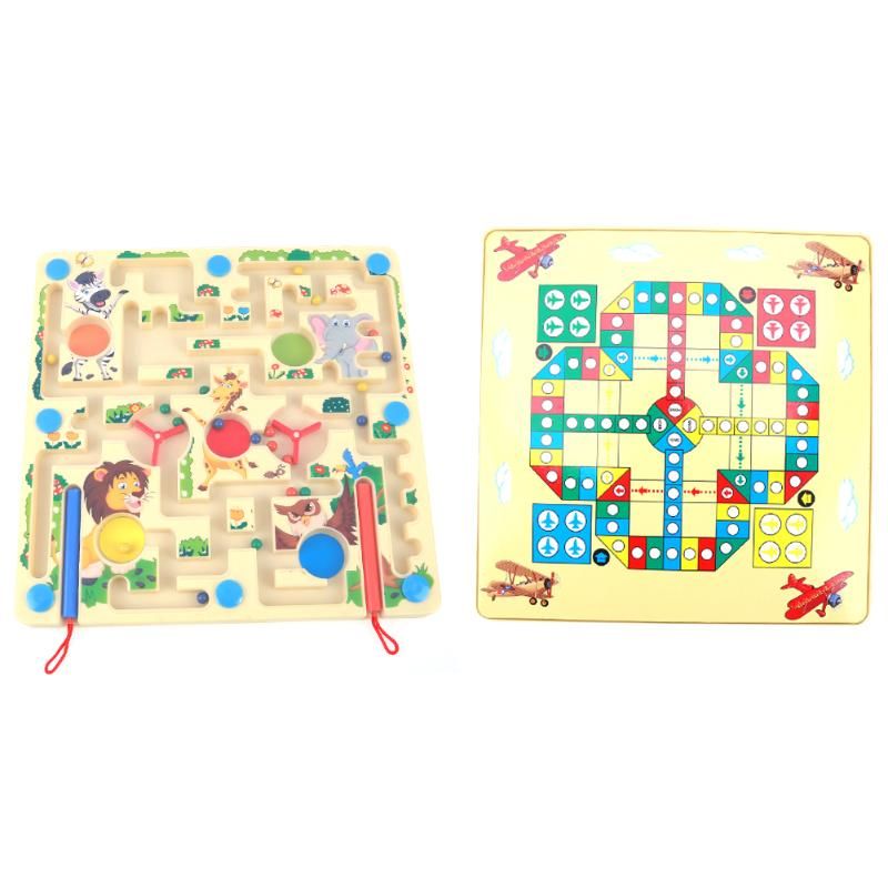 Compre 2 En 1 Juego Animal Magnetico Laberinto Tablero De Laberinto De Madera Ajedrez Ninos Aprendizaje Educativo Temprano Ninos Juguetes De Madera A 8 05 Del Gomo Es Dhgate Com