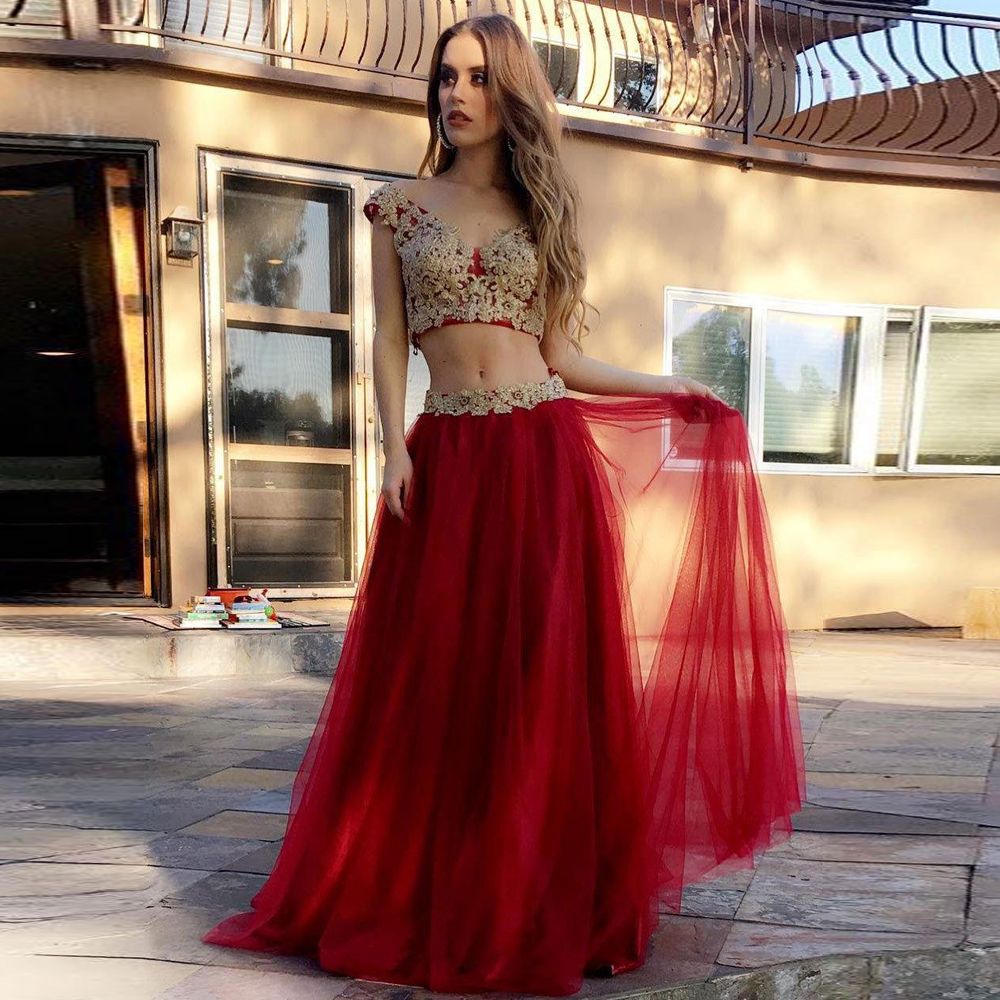 two piece indian gown