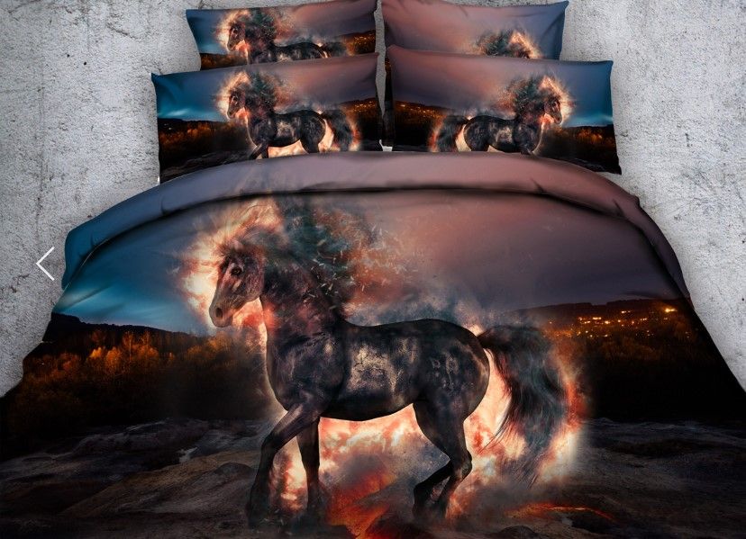 3d Horse Bedding Set Quilt Duvet Cover Sets Bed In A Bag Bed Sheet