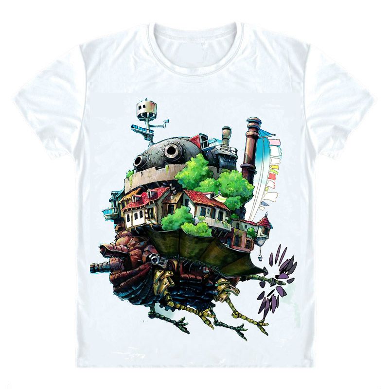 Howls Moving Castle T Shirts Multi Style Short Sleeve Shirts Howls Moving Castle T Shirts Multi Style Short Sleeve Shirts
