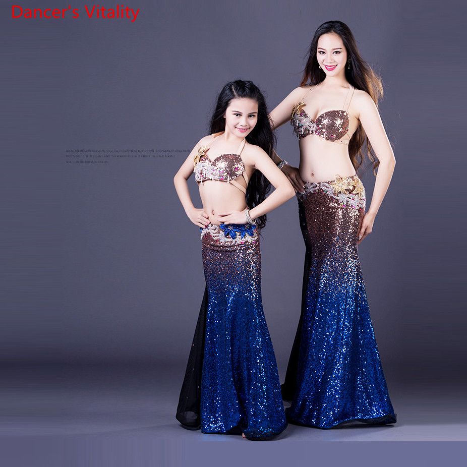 One-piece Dress See-through Lace Long Skirt Belly Dance Costumes Dancewear BU 