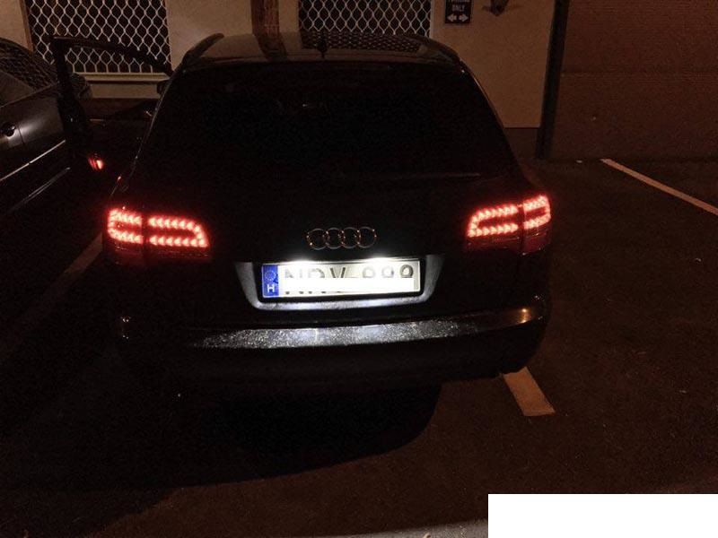 vw golf number plate light warning