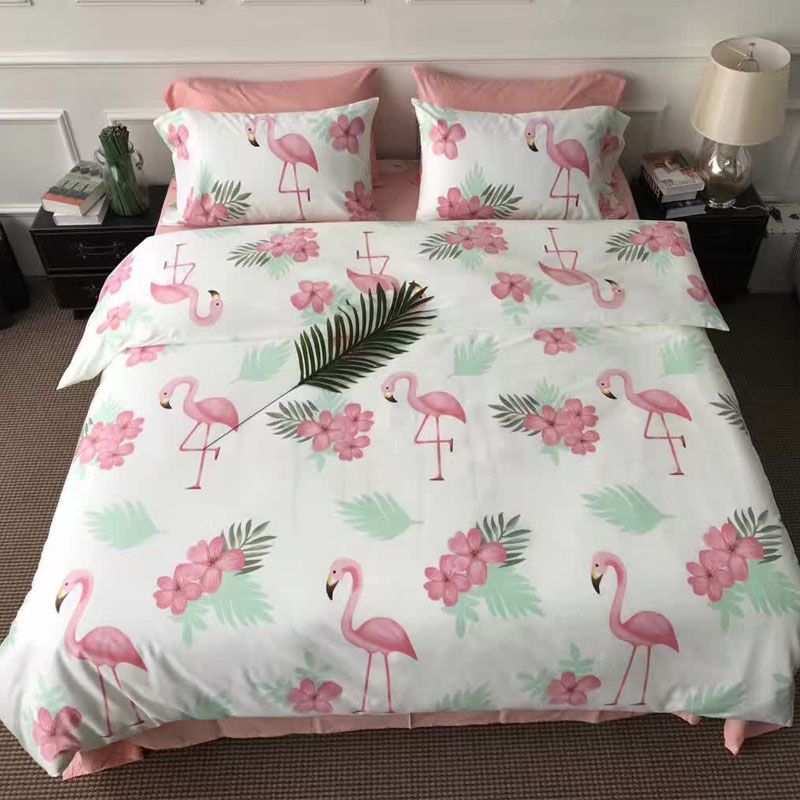 pink flamingo twin bedding