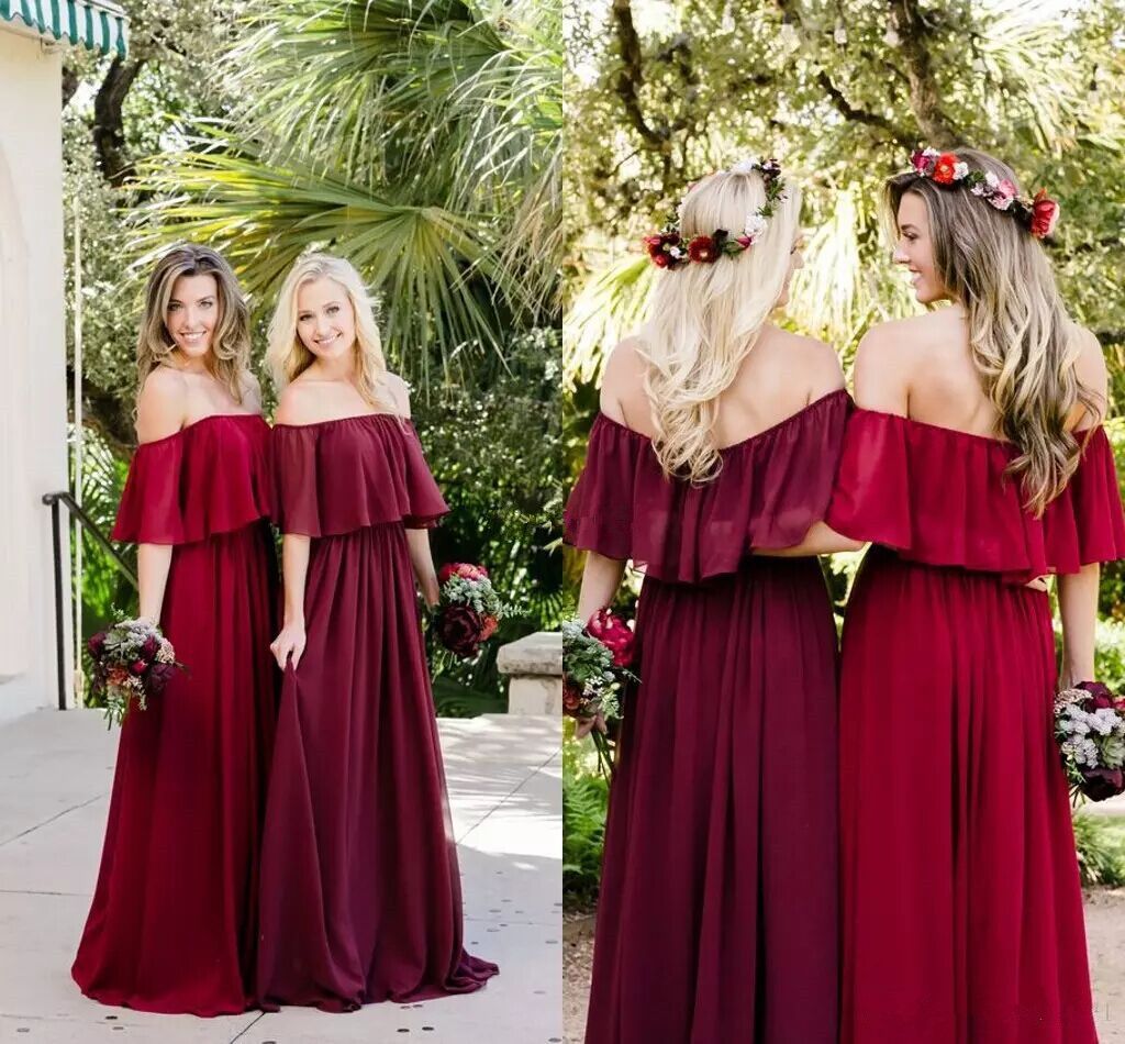 berry bridesmaid dress