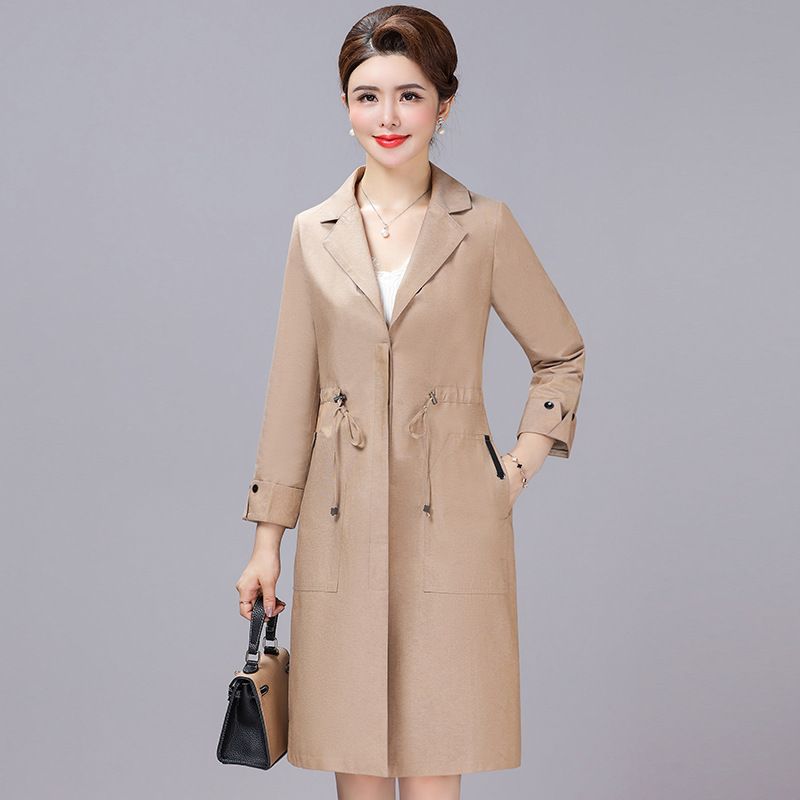 Compra Slim Elegante Gabardina Para Mujer British Slim Manga Completa  Abrigos De Diseñador Sólido Turn Down Collar Mujeres Tops Barato | Entrega  Rápida Y Calidad | Es.Dhgate