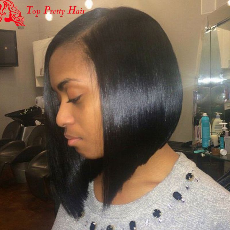 Chinese Bob Wigs For Black Women Free Part Glueless Virgin Hair Short Cut Hairstyle Lace Wigs Natural Looking 130 Density with Baby Hair Chinese Bob Wigs For Black Women Free Part Glueless Virgin Hair Short Cut Hairstyle Lace Wigs Natural Looking 130 Density with Baby Hair