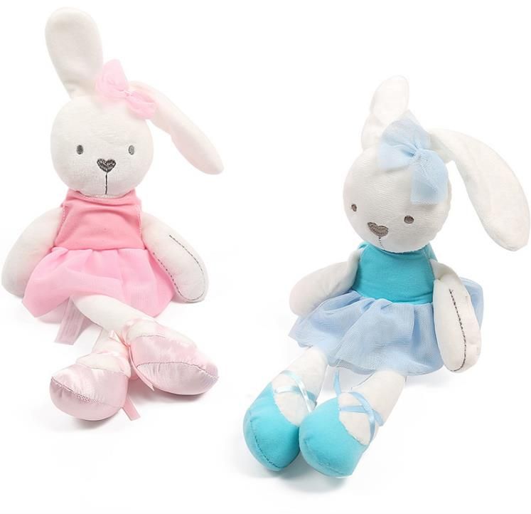 42cm Conejo lindo de la muñeca de la felpa suave para los niños conejito de albergue compañero juguetes de peluche de animales para bebés para bebés 