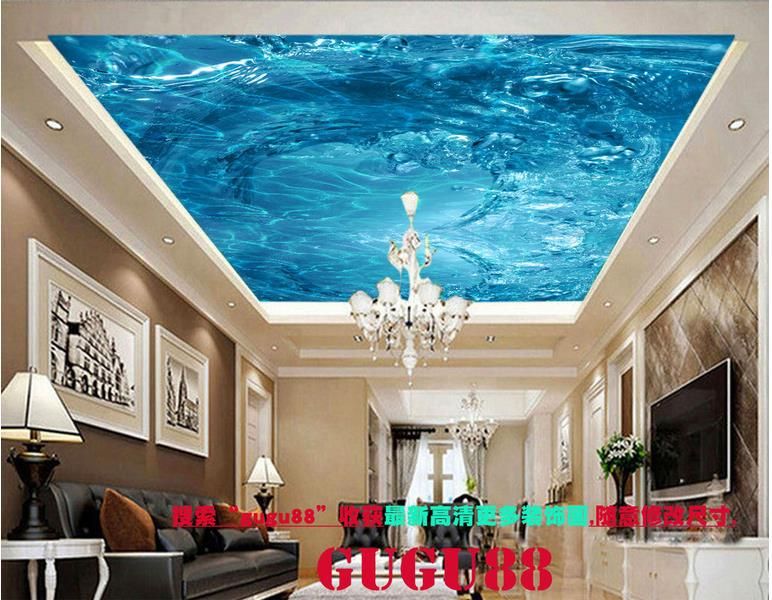 Custom 3d Murals Ceiling Wallpaper Water Ripple Wallpaper For Walls 3 D Living Room Bedroom 3d Ceiling Wallpaper For Kids Desktop Wallpapers Free