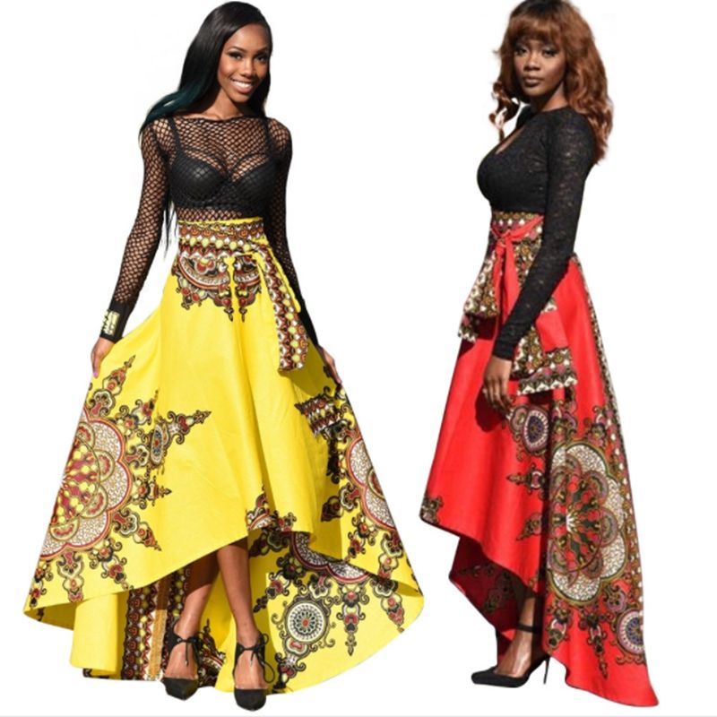 high low african print dresses