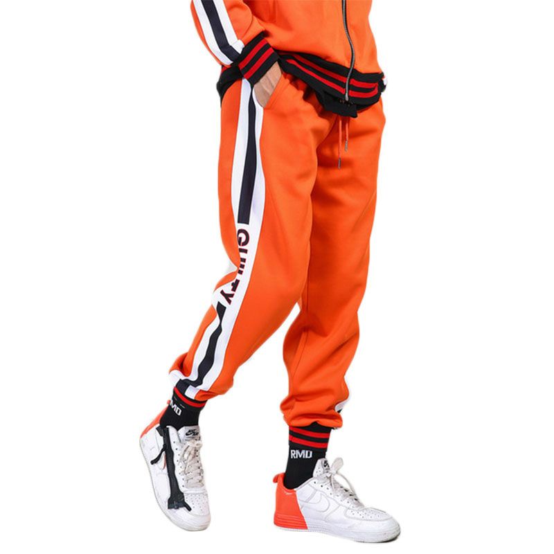 orange track pants mens