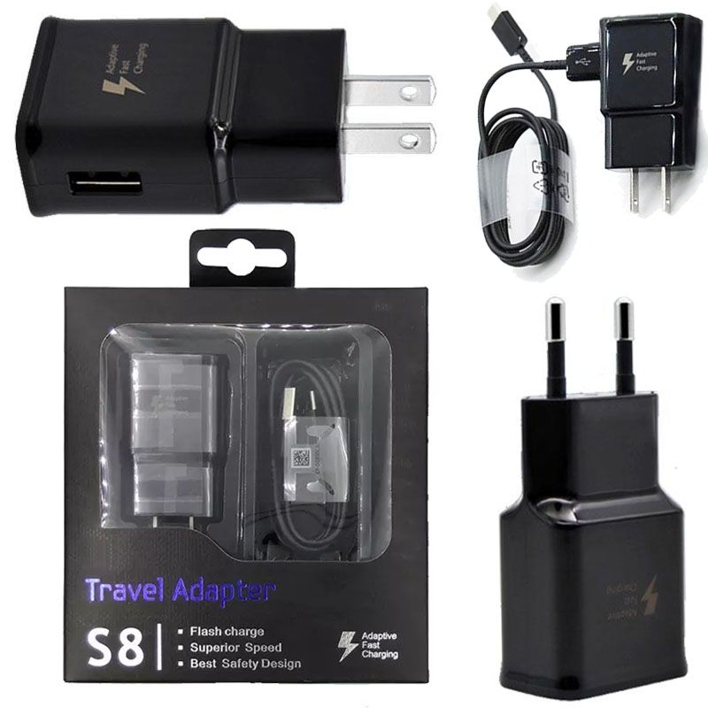 Cargador de pared USB de calidad superior rápido para samsung galaxy s7 edge s9 nota