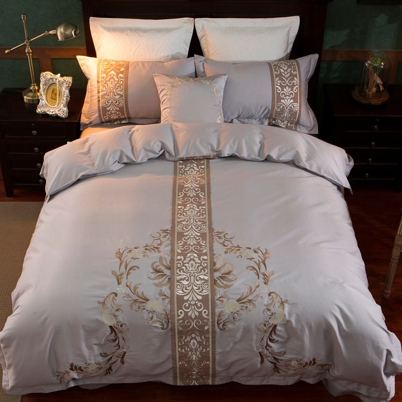 Chinese Style Oriental Embroidery Egyptian Cotton Luxury Bedding