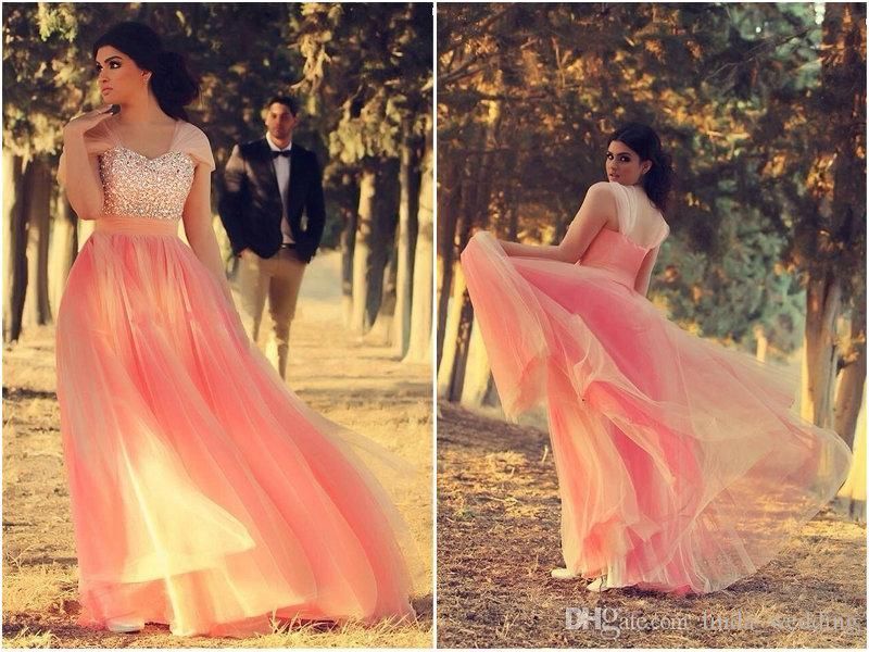 coral color evening dresses