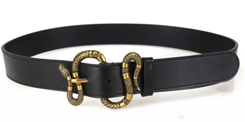 Hot Sale Bronze Snake Buckle Luxury Belts Designer Genuine Leather Belt For Men Snake Pattern ...