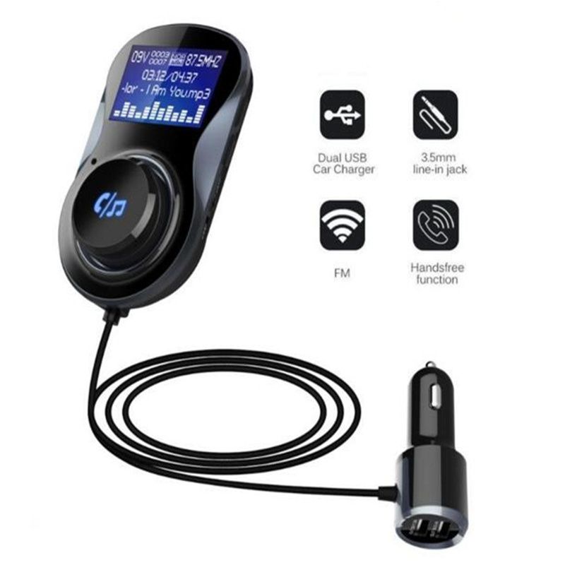 Wireless Bluetooth FM Modulator Vehlcle Car Kit MP3 Player 2 USB Charger F1