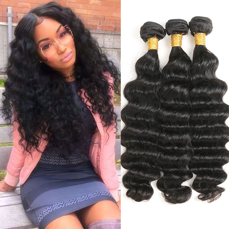Malaysian Loose Deep Wave Bundles Virgin Hair 3 Bundles Natural