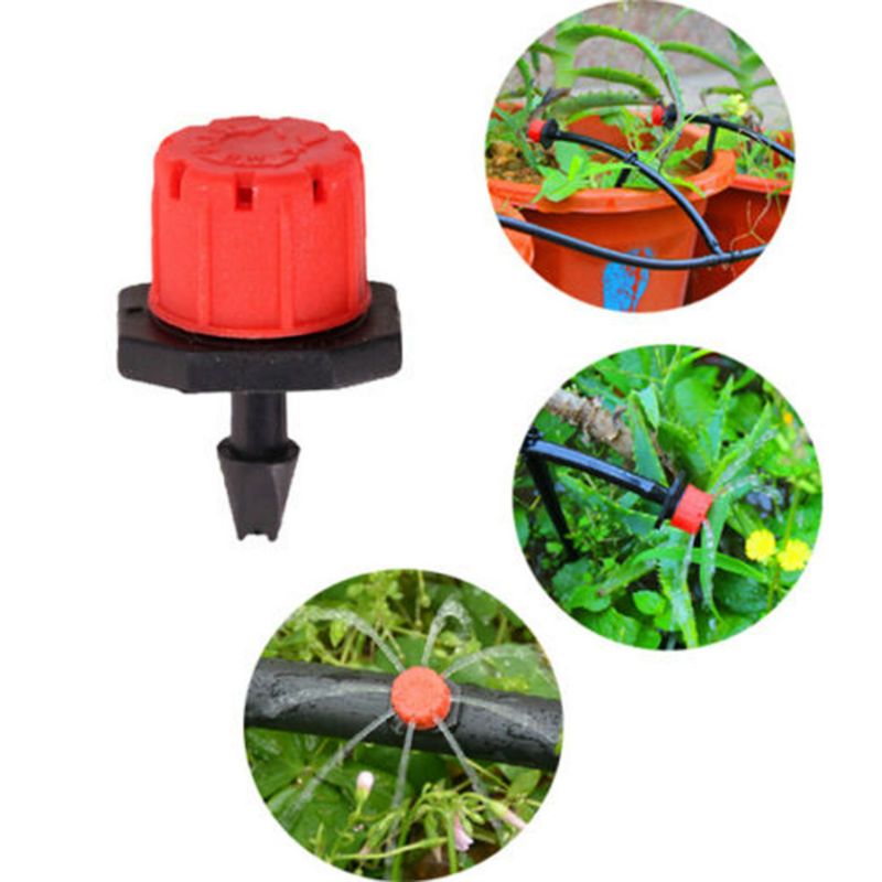 2024 20Pcs Adjustable Micro Drip Irrigation 8 Water Outlet Garden Sprinkler Dripper Watering Tool