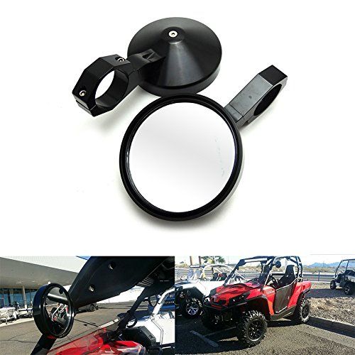 Motobiker 1.75 Round Billet Side Rear View Mirrors for 4.7 Clamp for Can am Commander Maverick for Polaris RZR XP1000 RZR XP 4 UTV