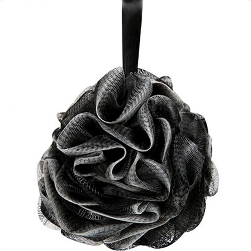 2021 Charcoal Bath Sponge Mesh Pouf Black & White Soft Scrubber Shower