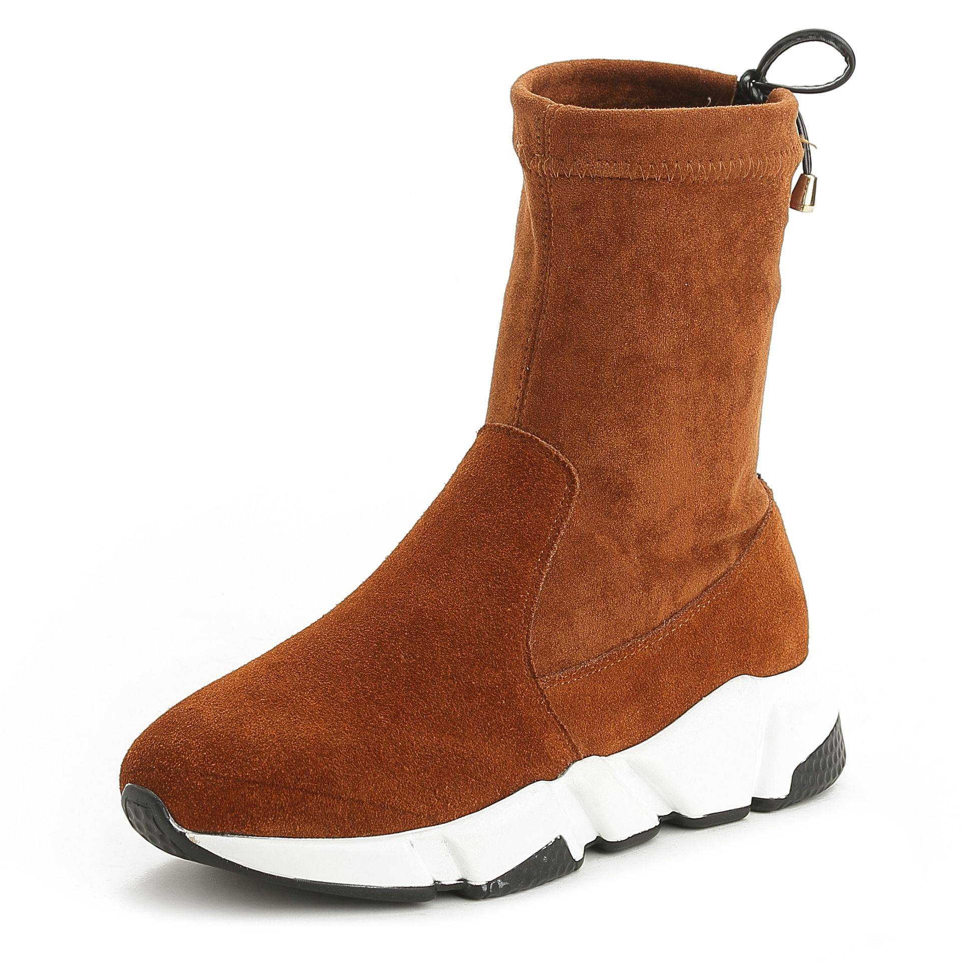 suede flat boots ladies