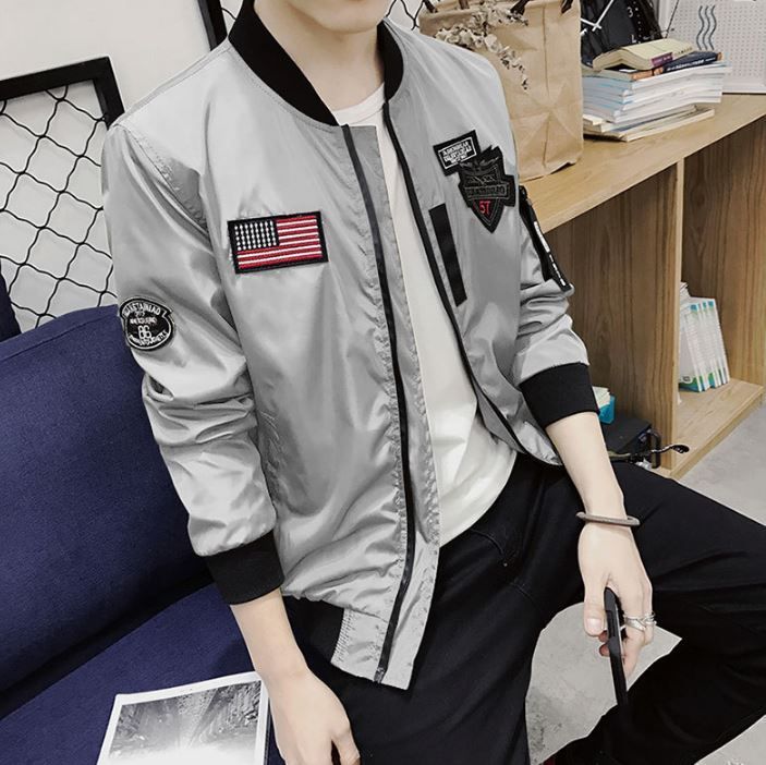 2018 hombres de la moda de primavera chaqueta de los hombres de moda de Corea